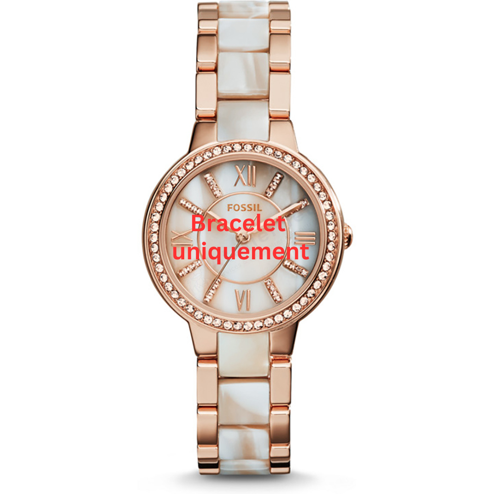 Bracelet metal rose gold Fossil - VIRGINIA / ES3716-Bracelets de montres-AtelierNet