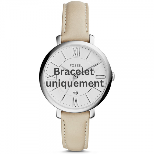 Bracelet cuir beige Fossil - JACQUELINE / ES3793 - ES4151 - ES4020-Bracelet de montre-AtelierNet