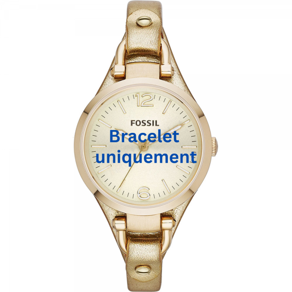 Bracelet leather gold Fossil - GEORGIA / ES3414-Bracelets de montres-AtelierNet