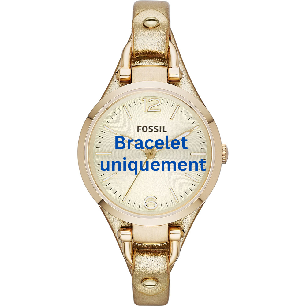 Bracelet leather gold Fossil - GEORGIA / ES3414-Bracelets de montres-AtelierNet
