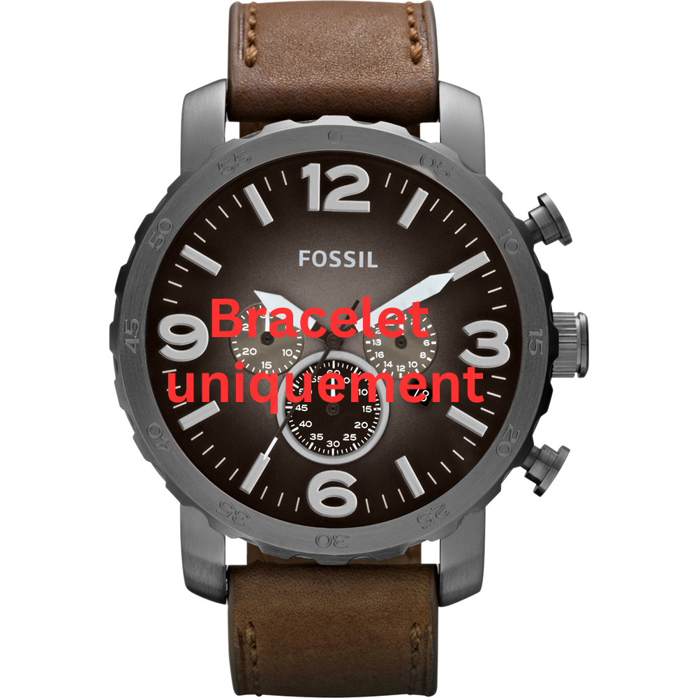 Bracelet leather brown Fossil - NATE / JR1424-Bracelets de montres-AtelierNet