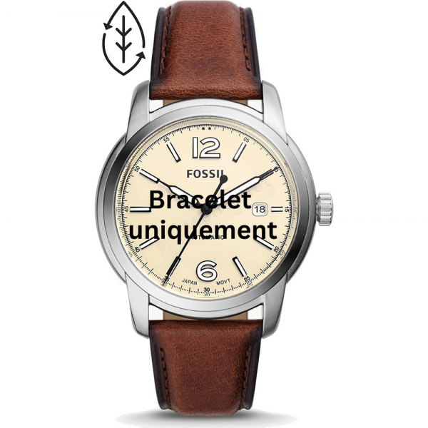 Bracelet cuir brun Fossil - HERITAGE / ME3221-Bracelet de montre-AtelierNet