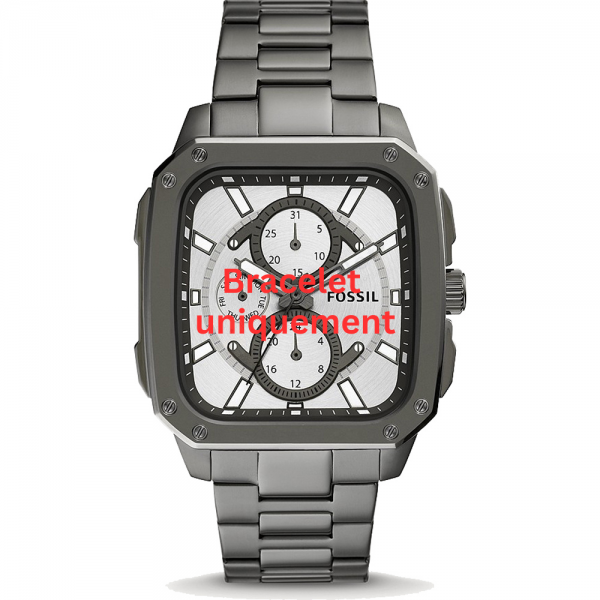 Bracelet métal gris Fossil - INSCRIPTION / BQ2657-Bracelet de montre-AtelierNet