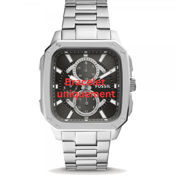 Bracelet métal argent Fossil - INSCRIPTION / BQ2655 - FS5933-Bracelet de montre-AtelierNet