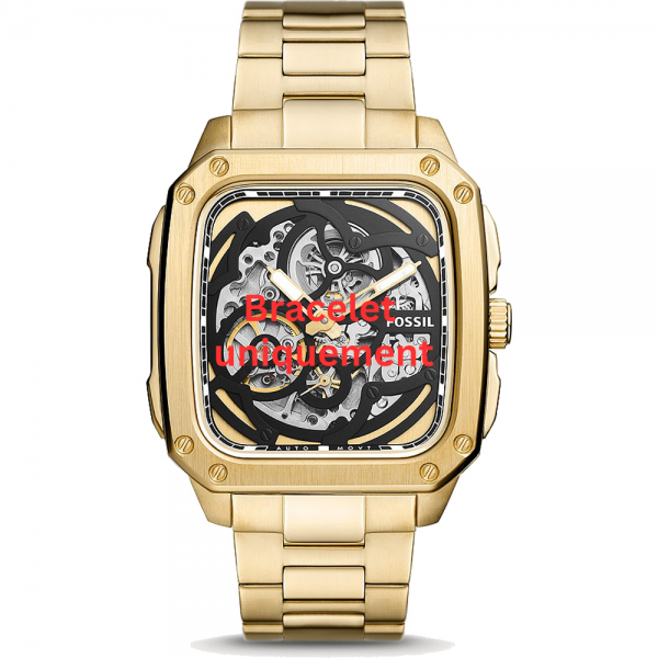 Bracelet métal or Fossil - INSCRIPTION / BQ2573 - BQ2656 - ME3204 - FS5932-Bracelet de montre-AtelierNet