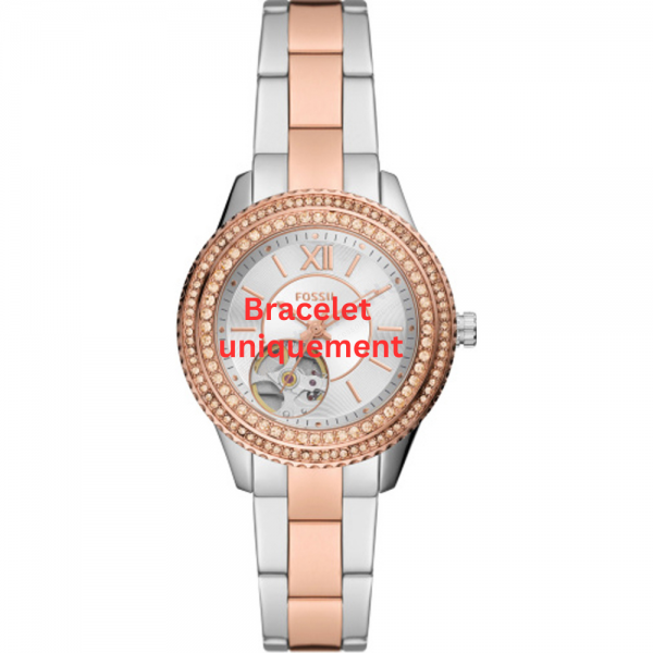 Bracelet métal bicolor rose Fossil - STELLA AUTO / ME3214-Bracelet de montre-AtelierNet