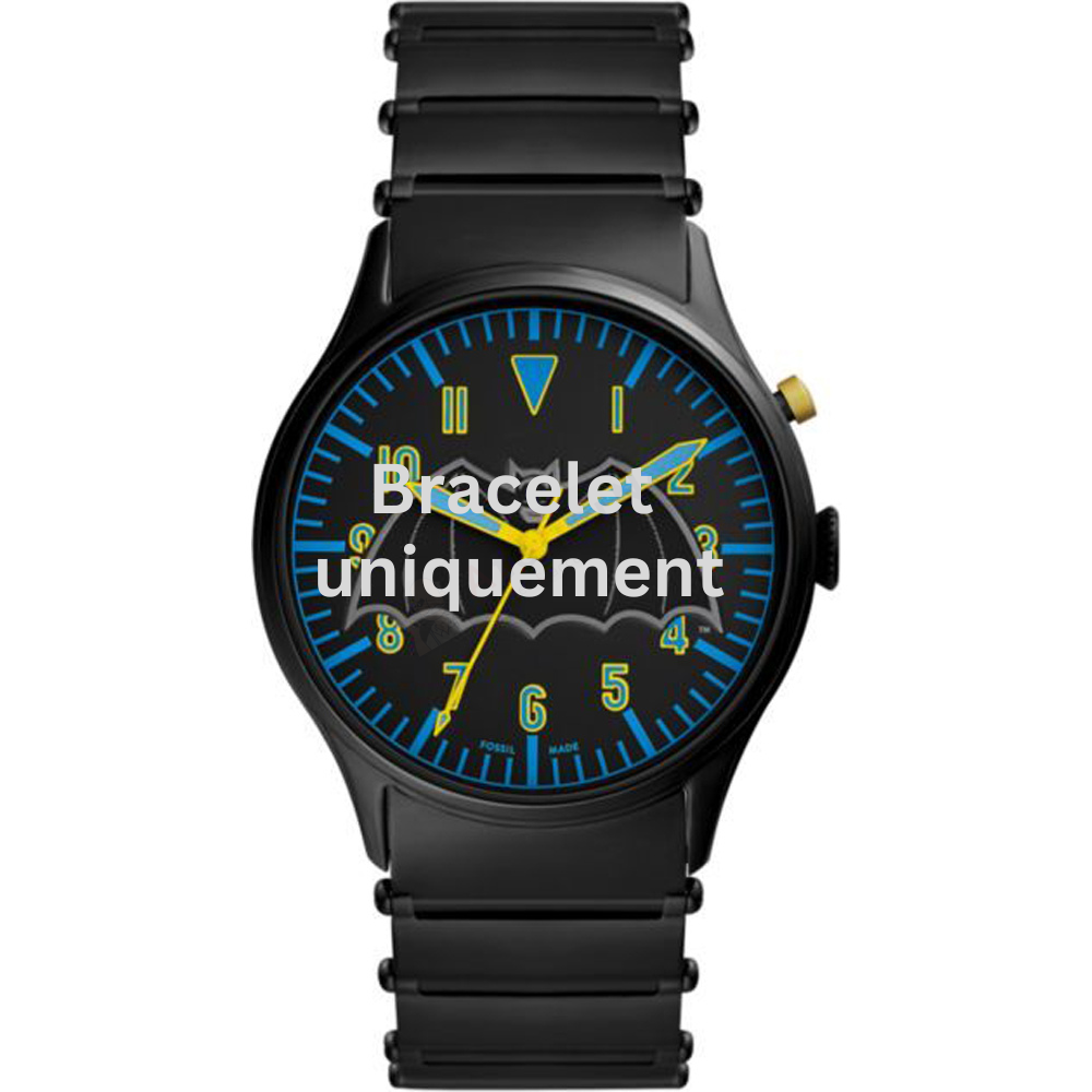 Bracelet metal black Fossil - BATMAN / LE1129-Bracelets de montres-AtelierNet