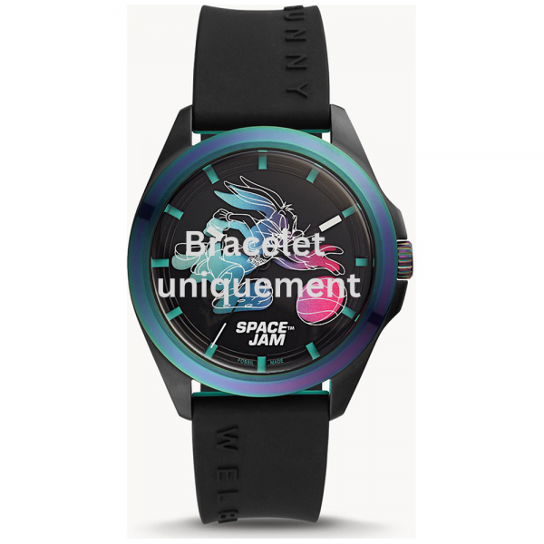 Bracelet caoutchouc noir Fossil - SPACE JAM - BUGS BUNNY / LE1126-Bracelet de montre-AtelierNet
