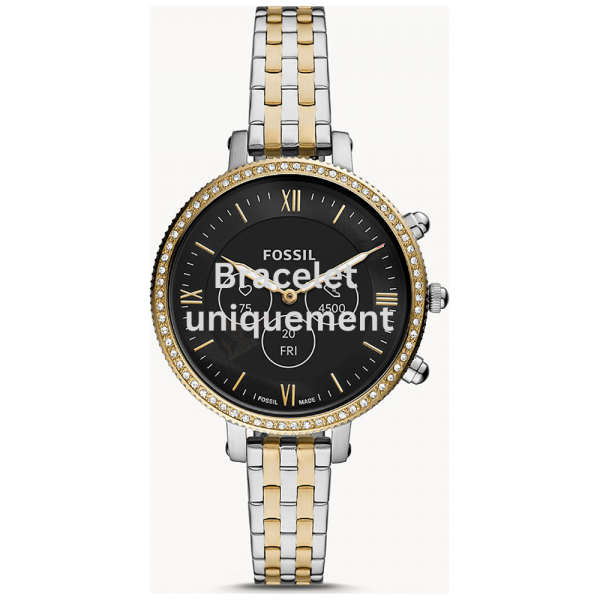 Bracelet métal bicolore Fossil - MONROE HYBRID HR / FTW7036-Bracelet de montre-AtelierNet