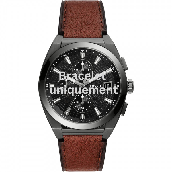 Bracelet cuir brun Fossil - EVERETT CHRONO / FS5799-Bracelet de montre-AtelierNet