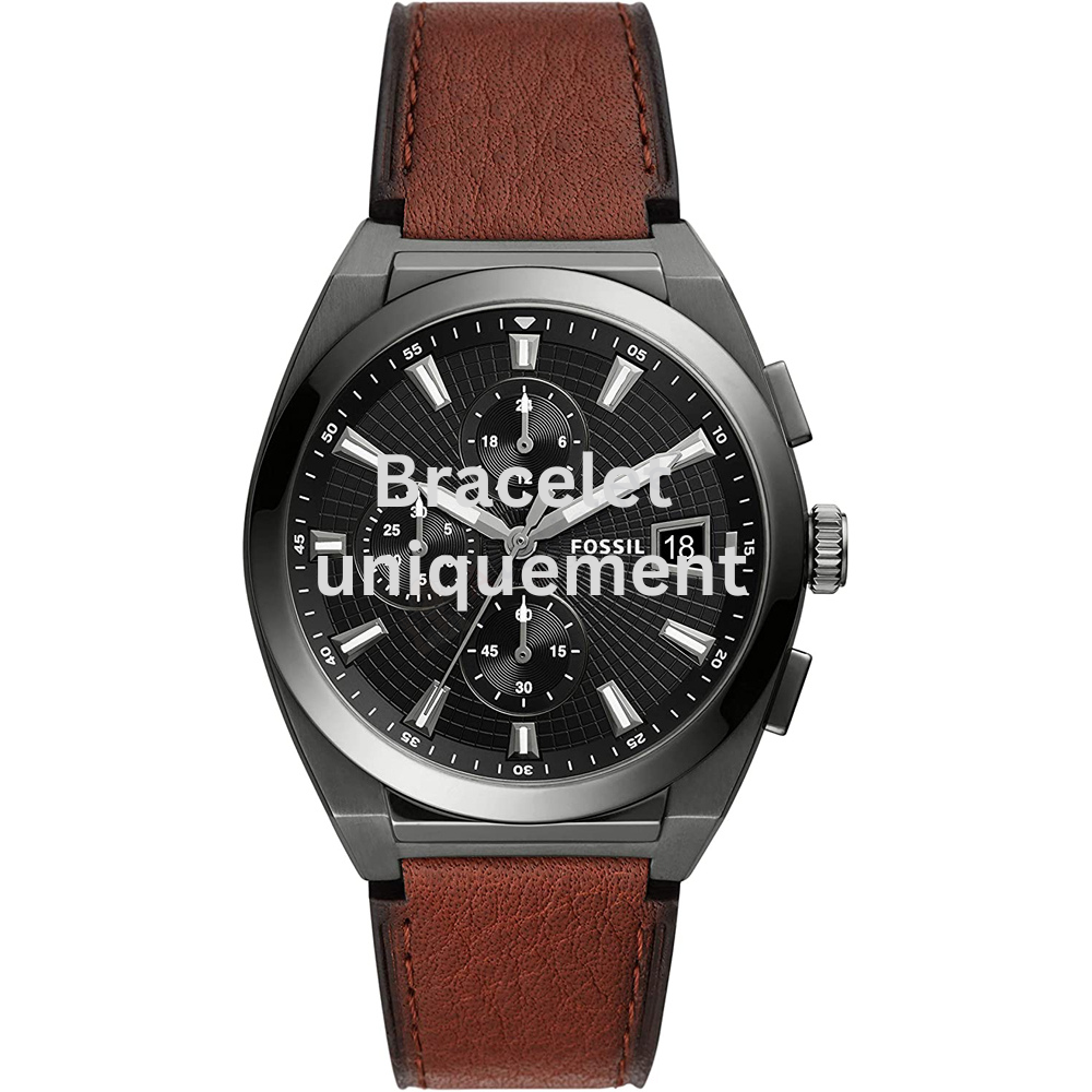 Bracelet cuir brun Fossil - EVERETT CHRONO / FS5799-Bracelet de montre-AtelierNet