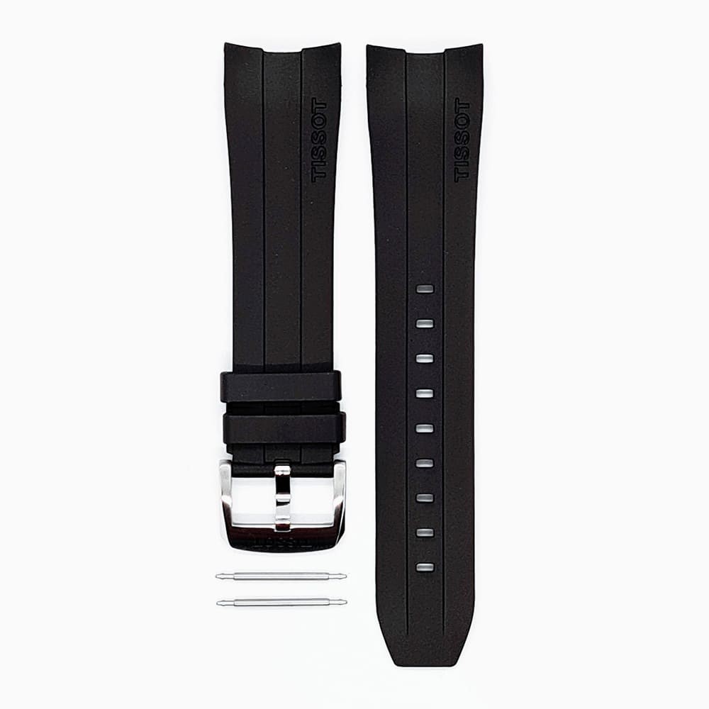 Bracelet silicone Tissot - PRC200 / T603034055-Bracelet Montre Silicone / Caoutchouc-AtelierNet