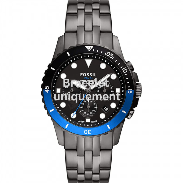 Bracelet métal gris Fossil - FB-01 / FS5835-Bracelet de montre-AtelierNet