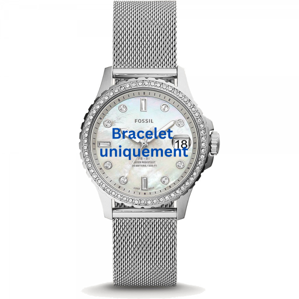 Bracelet metal silver Fossil - FB-01 / ES4998 - FTW6083-Bracelets de montres-AtelierNet