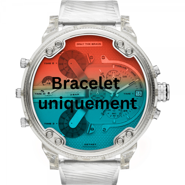 Bracelet résine transparent Diesel - MR DADDY 2.0 / DZ7427-Bracelet de montre-AtelierNet
