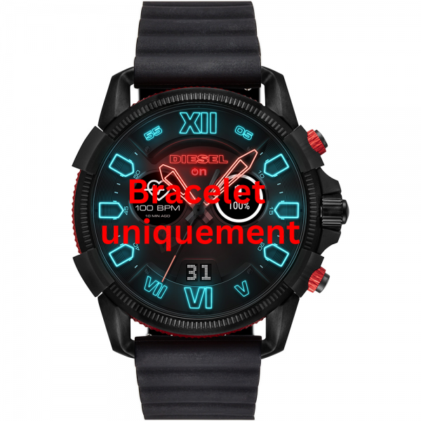 Bracelet caoutchouc noir Diesel - FULL GUARD 2.5 / DZT2010-Bracelet Montre Diesel-AtelierNet