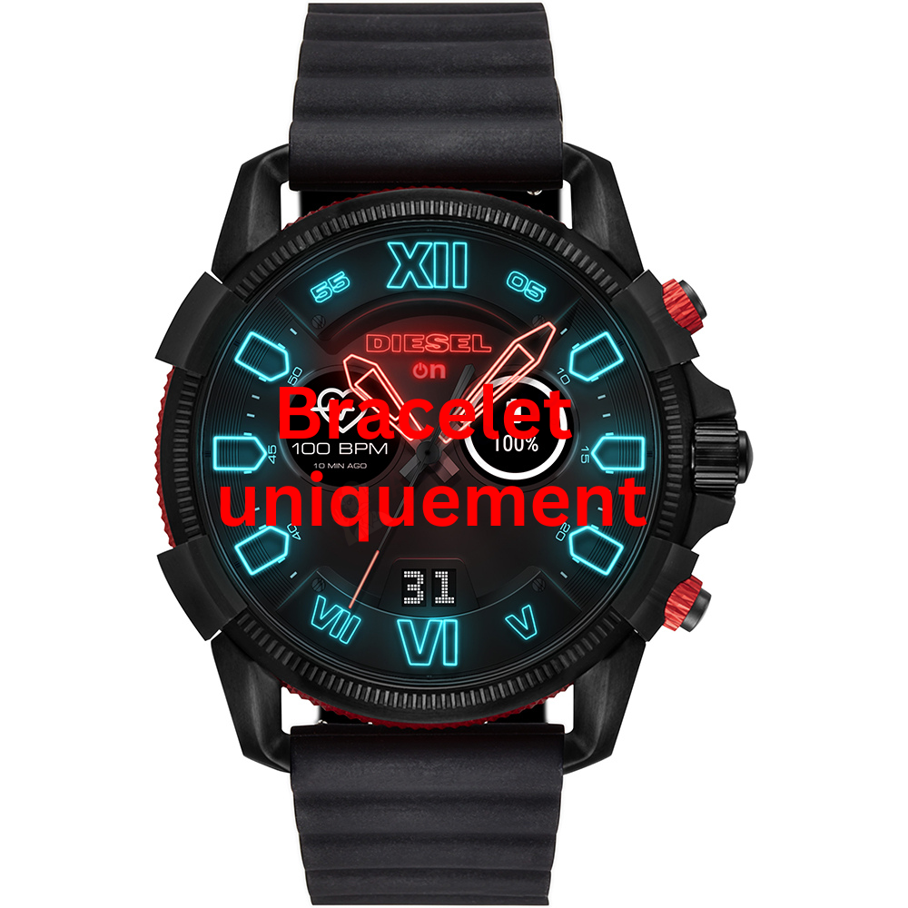 Bracelet caoutchouc noir Diesel - FULL GUARD 2.5 / DZT2010-Bracelet Montre Diesel-AtelierNet