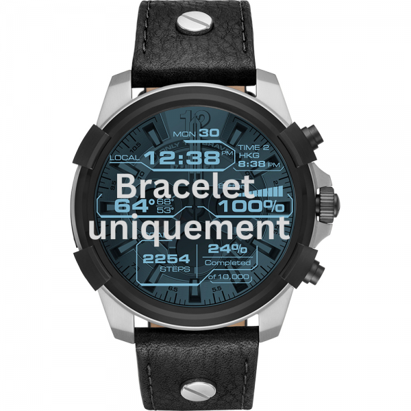 Bracelet leather black Diesel - FULL GUARD / DZT2001-bracelet montre cuir homme-AtelierNet