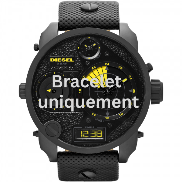 Bracelet cuir noir Diesel - MR DADDY / DZ7296-Bracelet de montre-AtelierNet