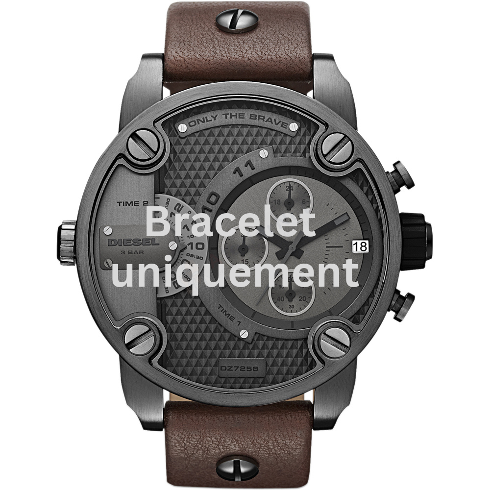 Bracelet leather brown Diesel - LITTLE DADDY / DZ7258-Bracelets de montres-AtelierNet