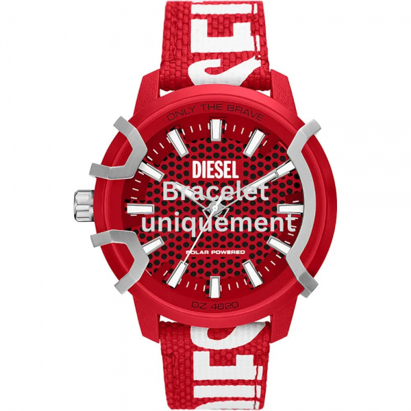 Bracelet textile rouge Diesel - GRIFFED / DZ4620-Bracelet Montre Diesel-AtelierNet