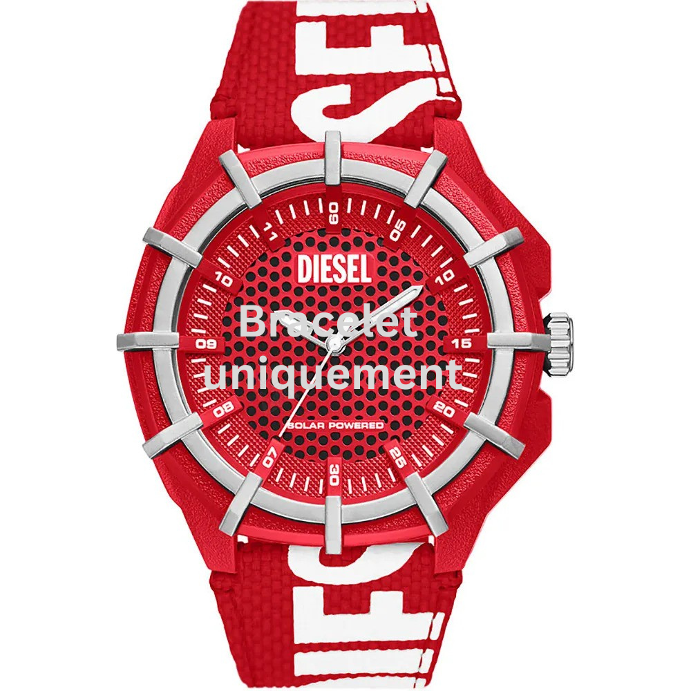 Bracelet textile rouge Diesel - FRAMED / DZ4621-Bracelet Montre Diesel-AtelierNet