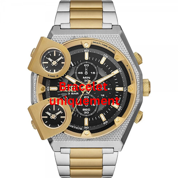 Bracelet metal bicolor Diesel - SIDESHOW / DZ7476-Bracelets de montres-AtelierNet