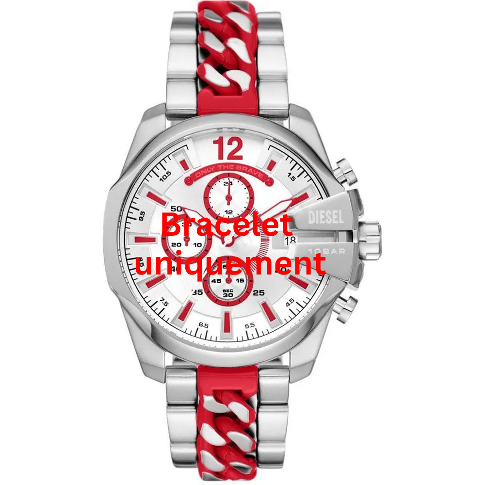 Bracelet métal argent Diesel - BABY CHIEF / DZ4628-Bracelet de montre-AtelierNet