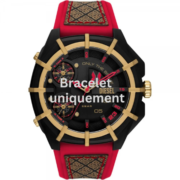 Bracelet caoutchouc rouge Diesel - FRAMED / DZ4618-Bracelet Montre Diesel-AtelierNet