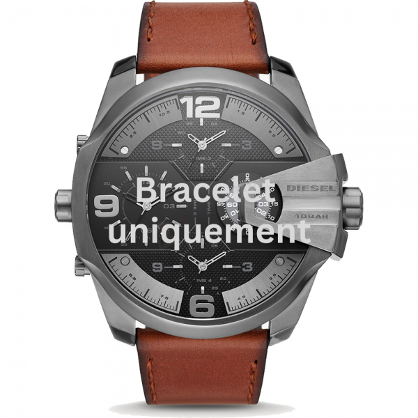 Bracelet cuir brun Diesel - UBER CHIEF / DZ7445-Bracelet de montre-AtelierNet