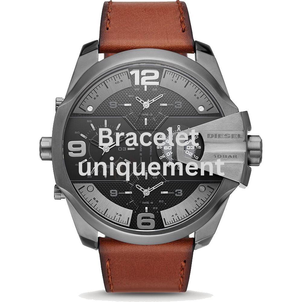 Bracelet leather brown Diesel - UBER CHIEF / DZ7445-Bracelets de montres-AtelierNet