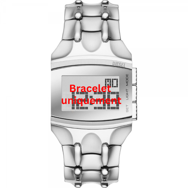 Bracelet métal argent Diesel - CROCO DIGI / DZ2155-Bracelet de montre-AtelierNet