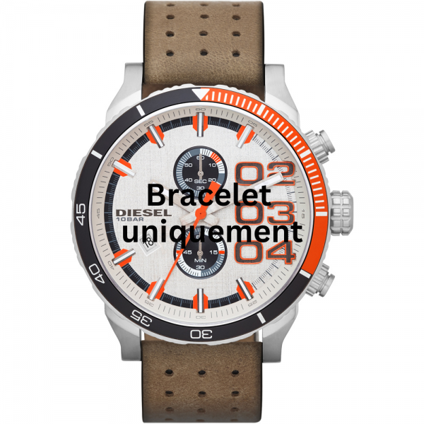 Bracelet cuir marron Diesel -  DOUBLE DOWN BIG / DZ4310-Bracelet de montre-AtelierNet