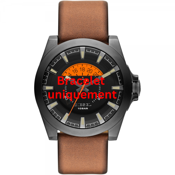 Bracelet cuir marron Diesel - ARGES / DZ1660-Bracelet de montre-AtelierNet