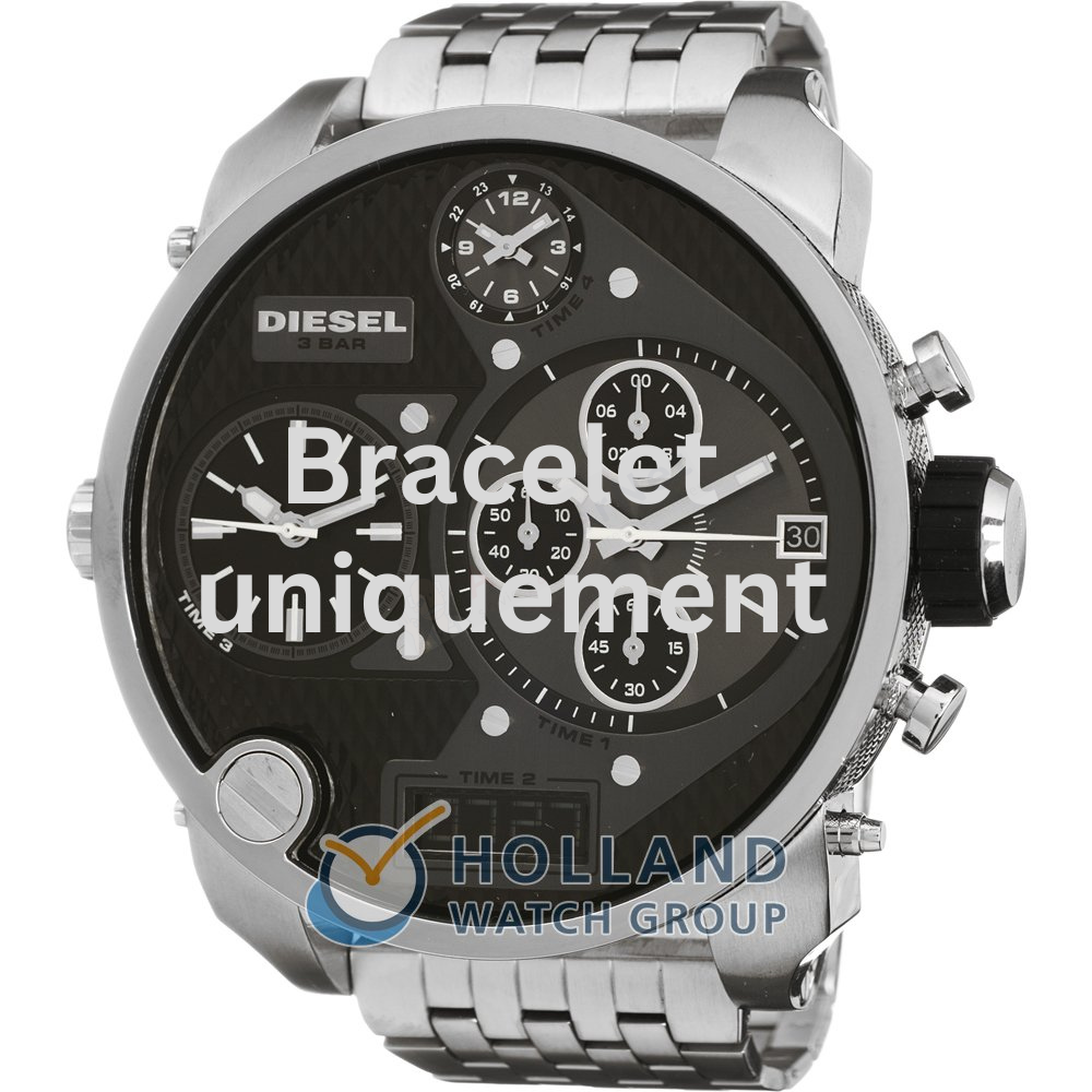 Bracelet métal argent Diesel - MR DADDY / DZ7221 - DZ7260-Bracelet de montre-AtelierNet