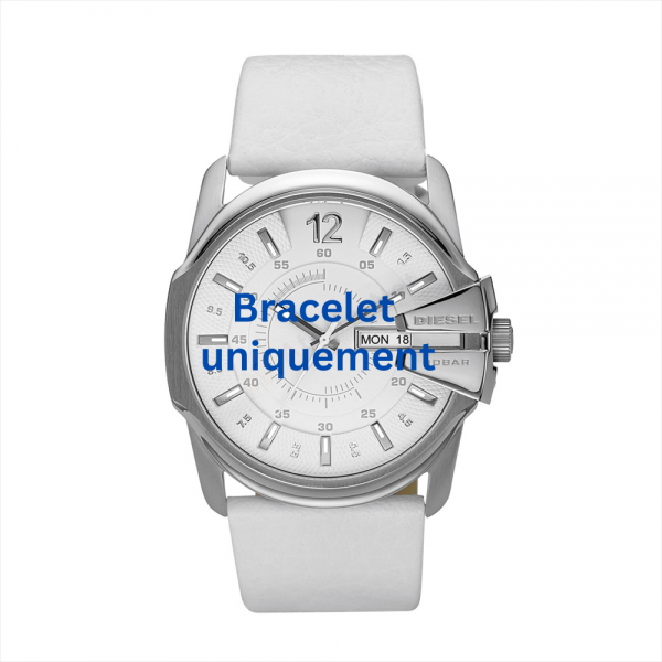 Bracelet cuir blanc Diesel - MASTER CHIEF / DZ1405 - DZ1451-Bracelet Montre Diesel-AtelierNet