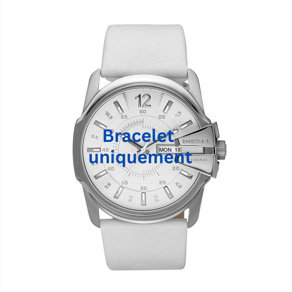 Bracelet leather white Diesel - MASTER CHIEF / DZ1405 - DZ1451-Bracelets Diesel-AtelierNet