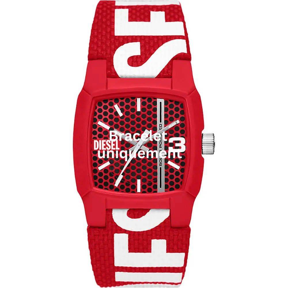 Bracelet textile rouge Diesel - CLIFFHANGER / DZ2168-Bracelet Montre Diesel-AtelierNet