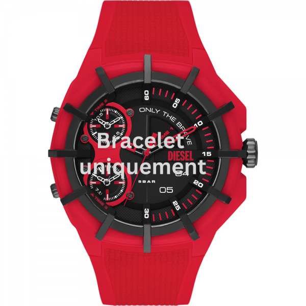 Bracelet caoutchouc rouge Diesel - FRAMED / DZ1989-Bracelet Montre Diesel-AtelierNet