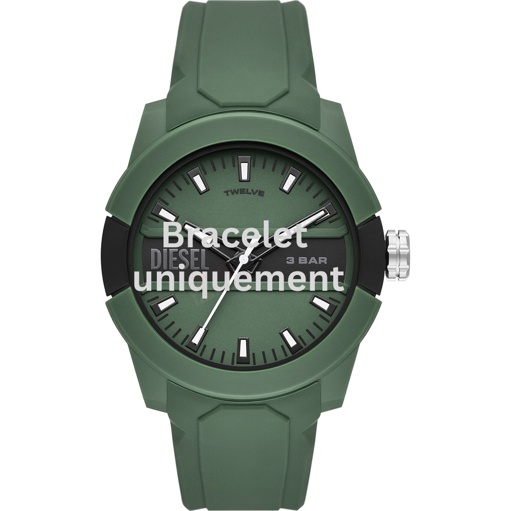 Bracelet silicone green Diesel - DOUBLE UP / DZ1983-Bracelets Diesel-AtelierNet