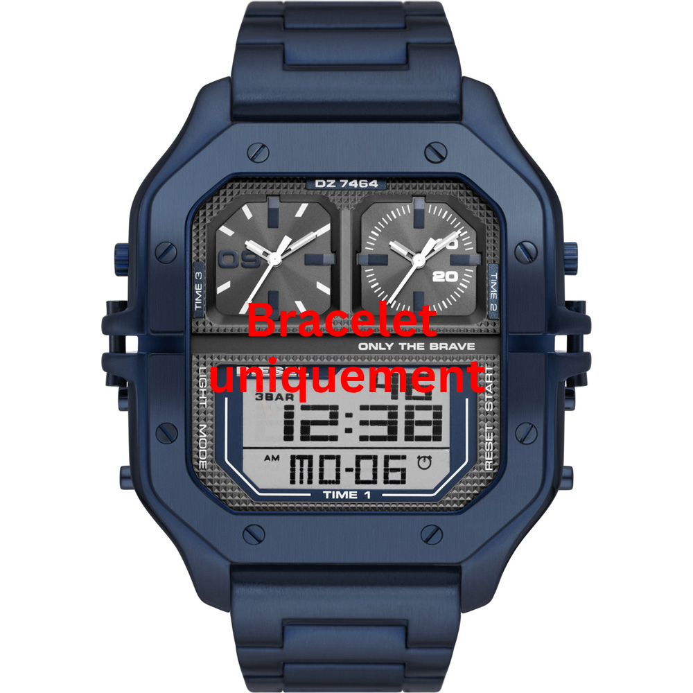 Bracelet metal blue Diesel - CLASHER / DZ7464-Bracelets de montres-AtelierNet