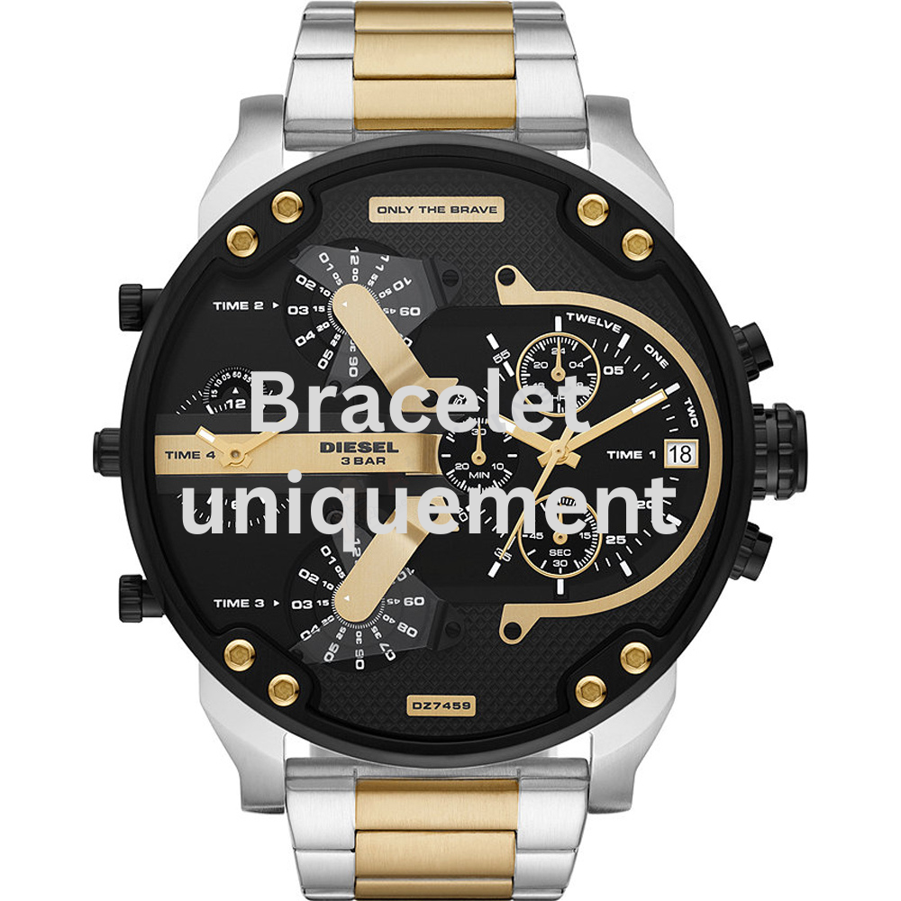 Bracelet métal bicolore Diesel - MR DADDY 2.0 / DZ7459-Bracelet de montre-AtelierNet