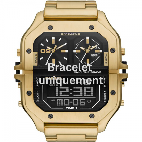 Bracelet metal gold Diesel - CLASHER / DZ7454-Bracelets de montres-AtelierNet