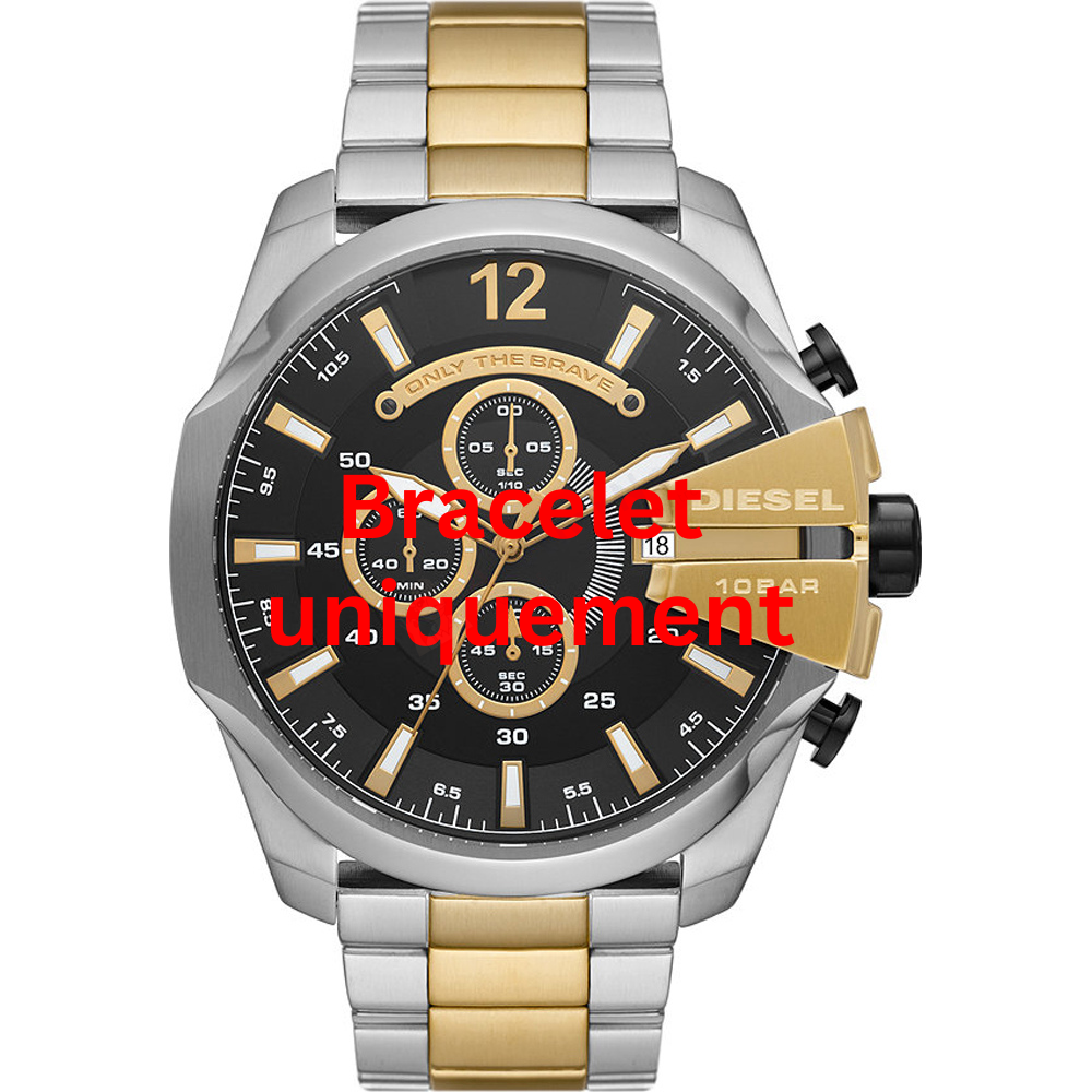 Bracelet metal bicolor Diesel - MEGA CHIEF / DZ4581-Bracelets de montres-AtelierNet