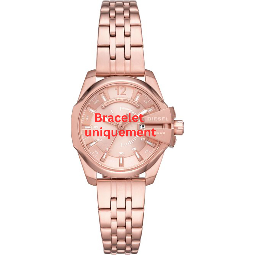 Bracelet métal or rose Diesel - BABY CHIEF / DZ5602-Bracelet de montre-AtelierNet