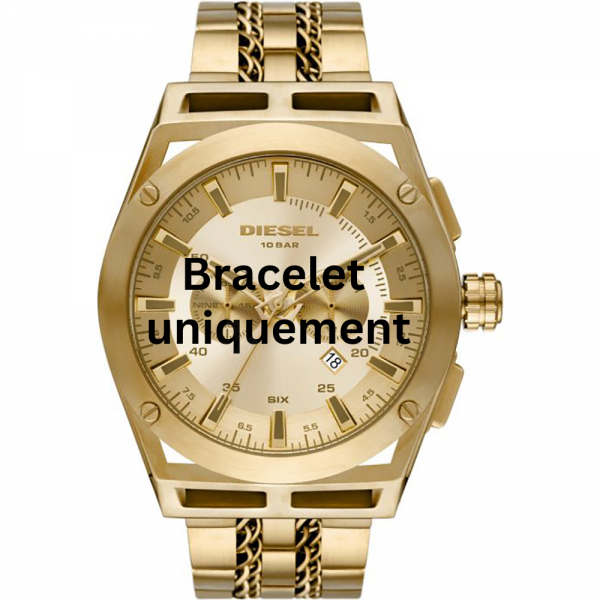 Bracelet metal gold Diesel - TIMEFRAME / DZ4580-Bracelets de montres-AtelierNet