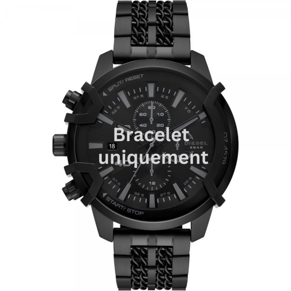 Bracelet metal black Diesel - GRIFFED / DZ4579-Bracelets de montres-AtelierNet