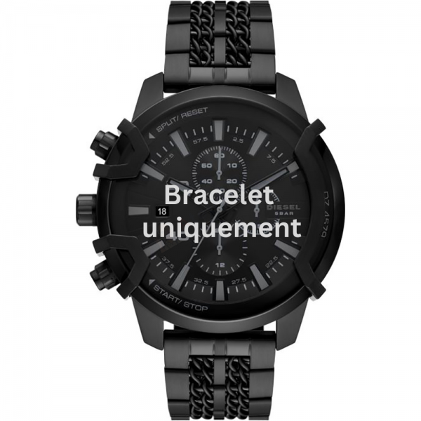 Bracelet métal noir Diesel - GRIFFED / DZ4579-Bracelet de montre-AtelierNet