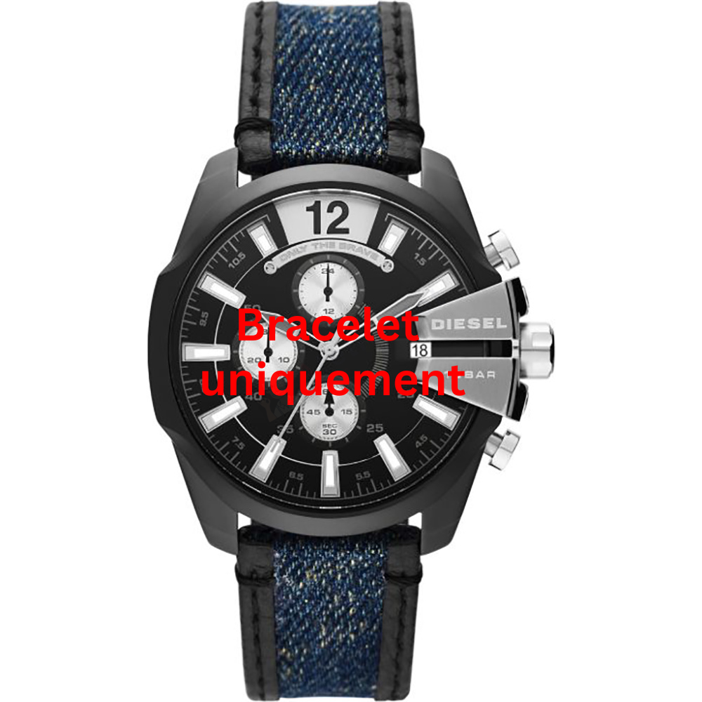 Bracelet leather blue Diesel - BABY CHIEF / DZ4568-Bracelets Diesel-AtelierNet