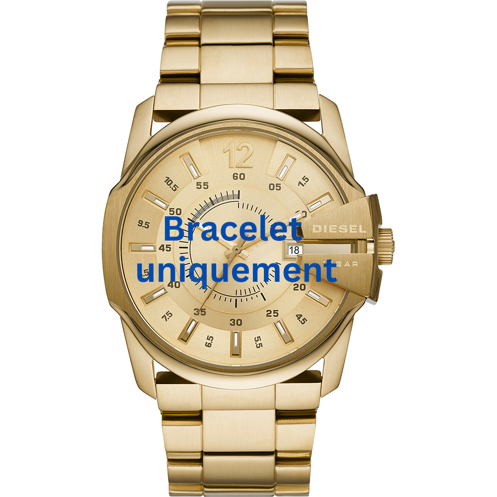 Bracelet metal gold Diesel - MASTER CHIEF / DZ1952-Bracelets de montres-AtelierNet